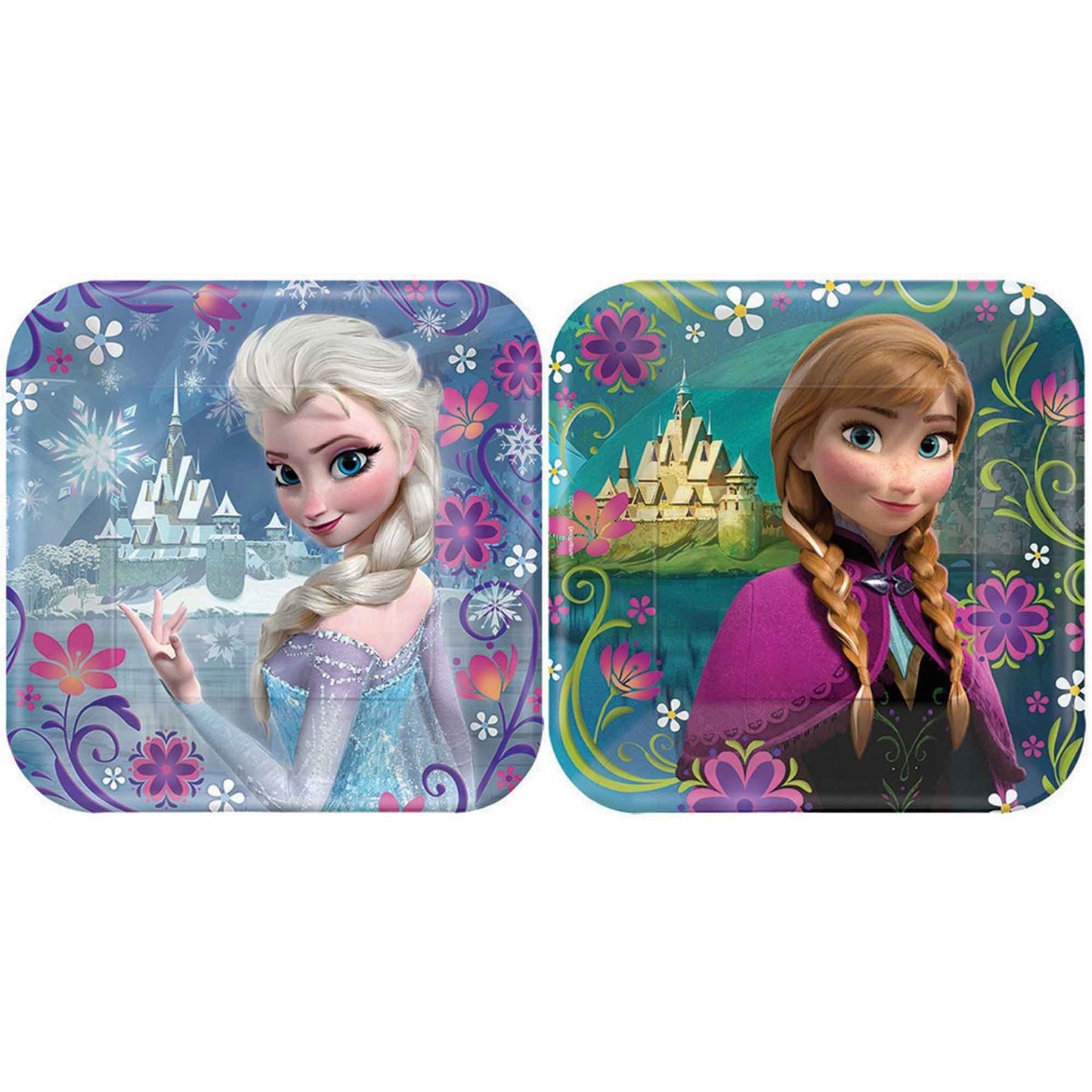 8 Frozen 7in/17cm Square Plates image 0