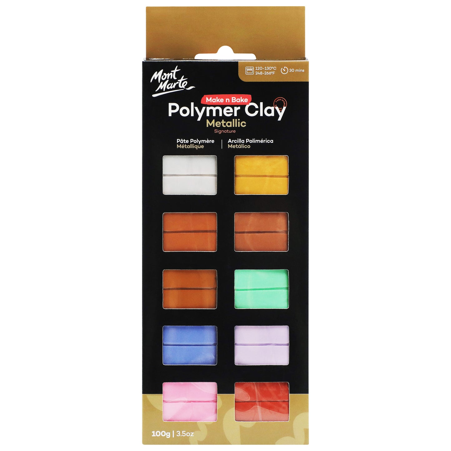 Make n Bake Polymer Clay Metallic 10pc Set 100g image 0