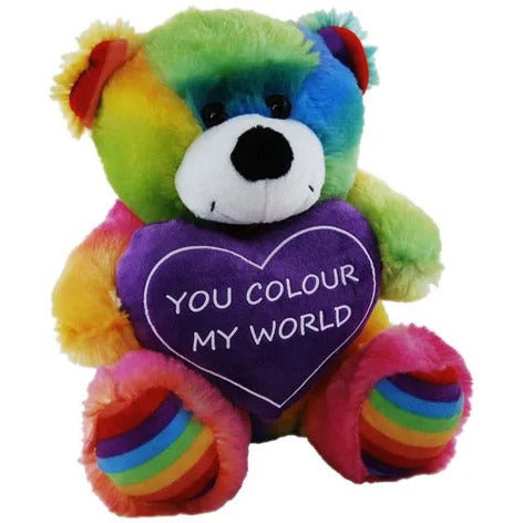 Jelly Bear With Heart Rainbow 23cm image 0