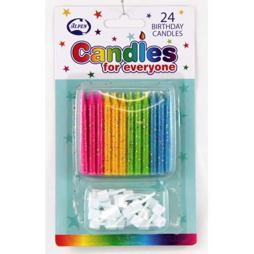 CANDLE GLITTER 24 WITH HOLDERS image 0