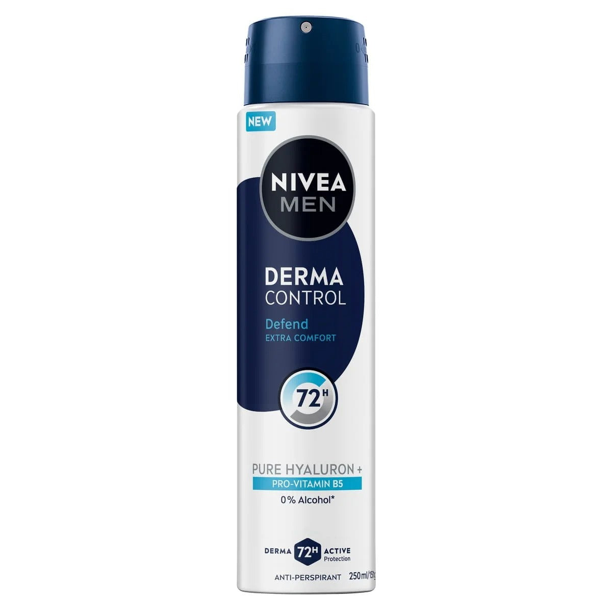 NIVEA 250mL / 151g ANTIPERSPIRANT MEN DERMA CONTROL 72H PRO VITAMIN B5