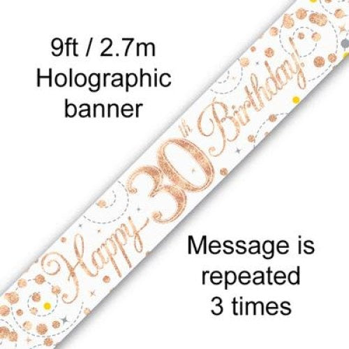 Sparkling Fizz Rose Gold Banner 2.7m #30 image 0
