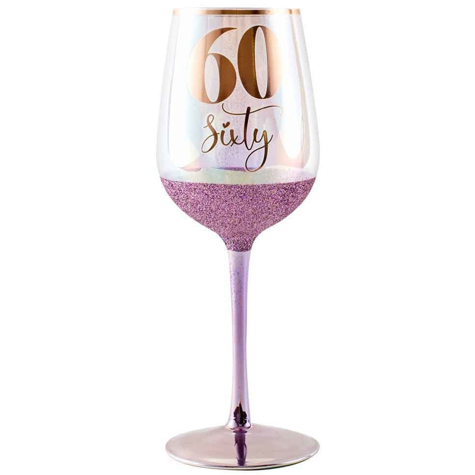 60 GLITTERATI WINE GLASS PURPLE