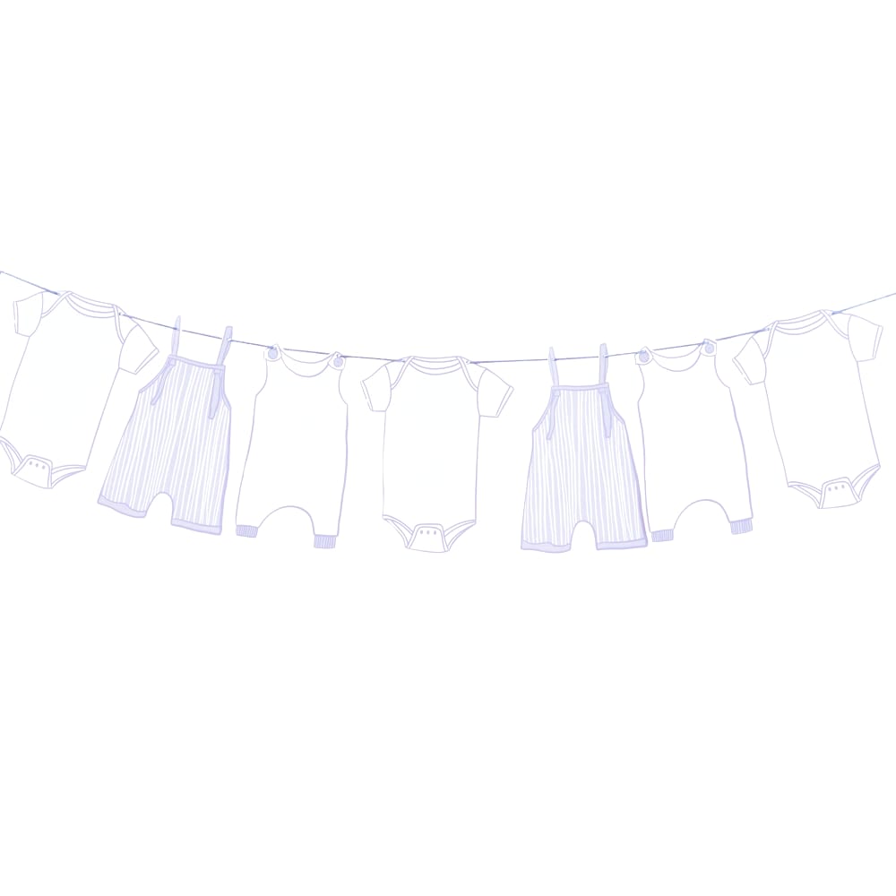 Baby Shower Blue Babygrow Garland