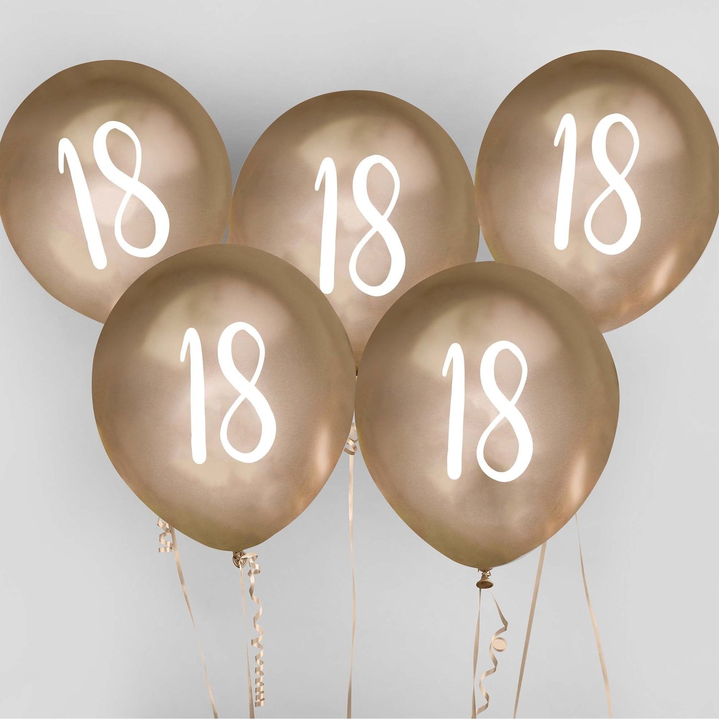 Metallic Gold '18' Balloon Bundle