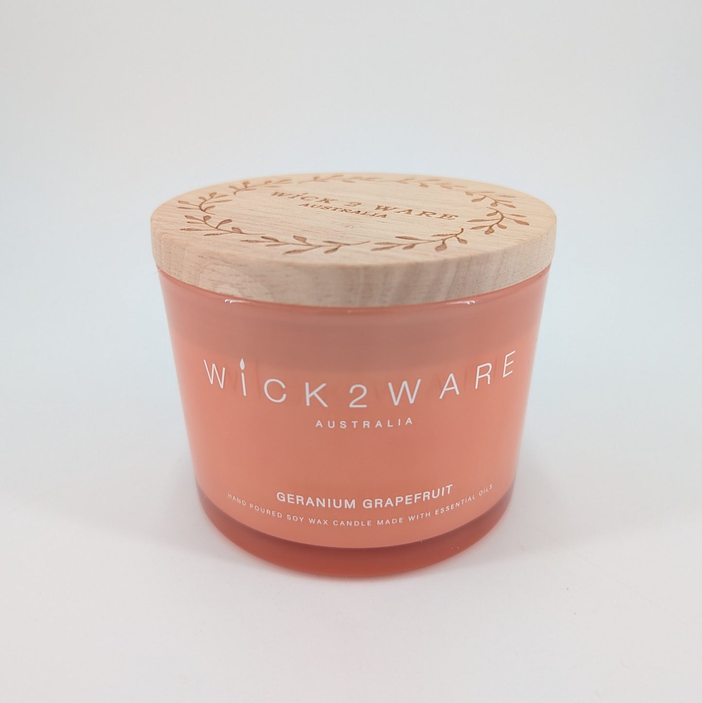 Soy Candle Jar 340g - Geranium Grapefruit