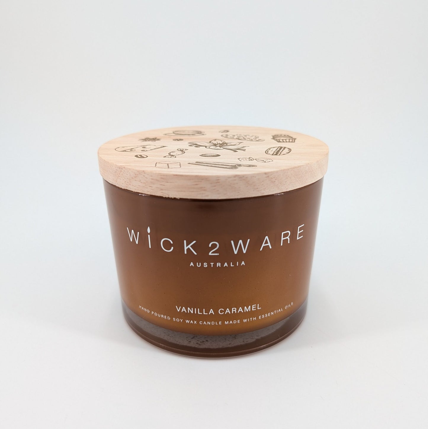 Soy Candle Jar 340g - Vanilla Caramel