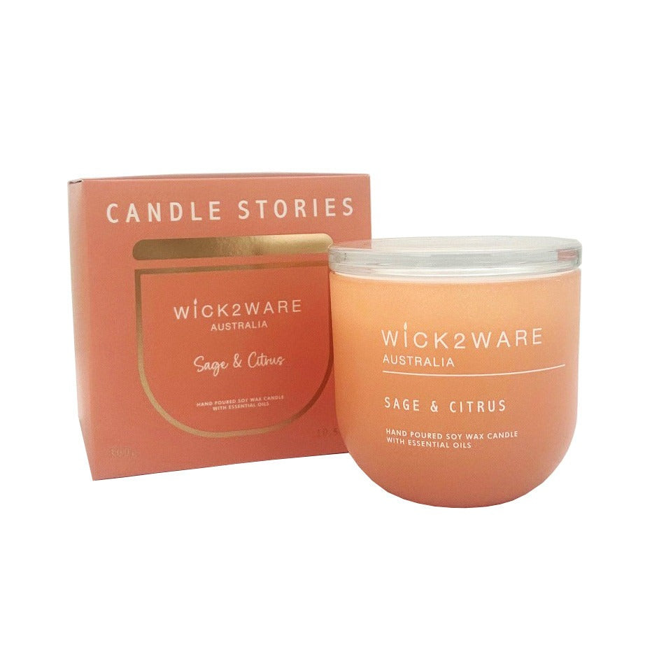 Soy Candle Jar 300g - Sage & Citrus