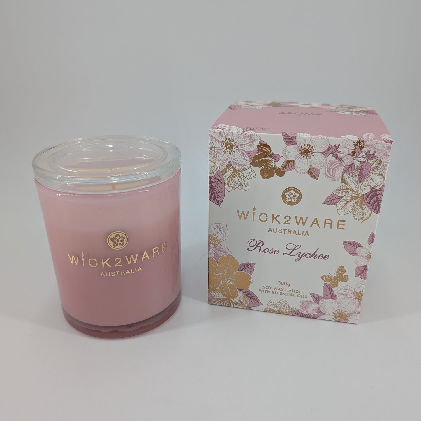 Soy Candle Jar 300g - Rose & Lychee