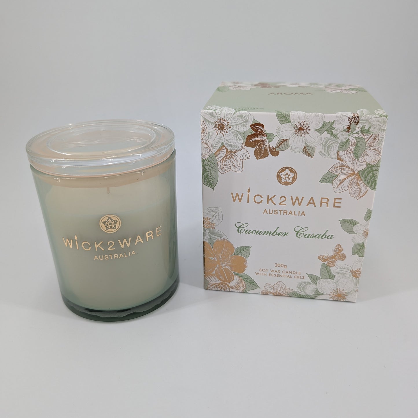 Soy Candle Jar 300g - Cucumber & Casaba