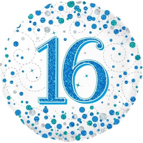 Foil Balloon 45cm Sparkling Fizz Blue #16