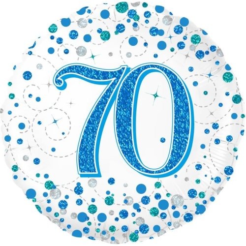 Foil Balloon 45cm Sparkling Fizz Blue #70