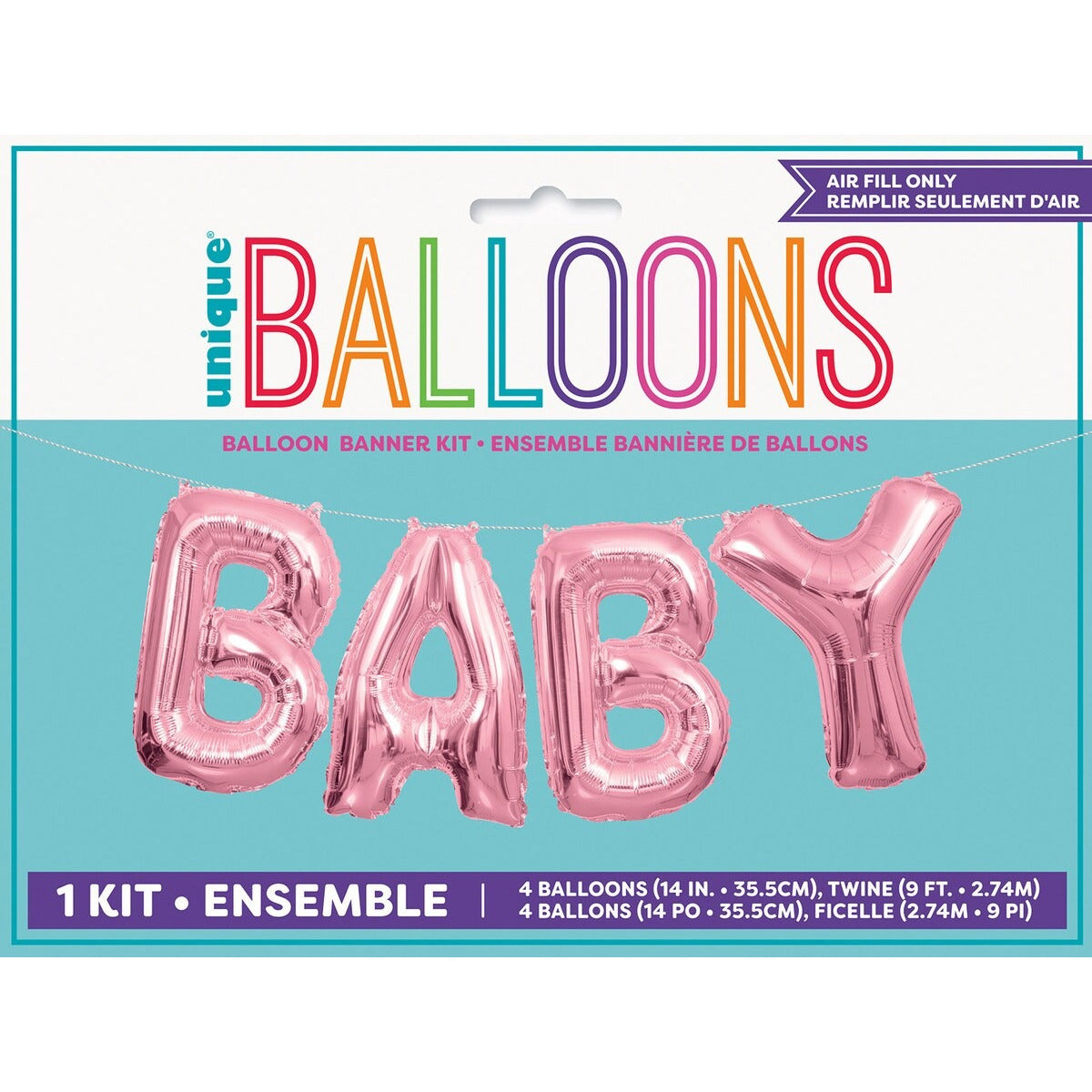BABY 14" FOIL BLN KIT - PINK image 0