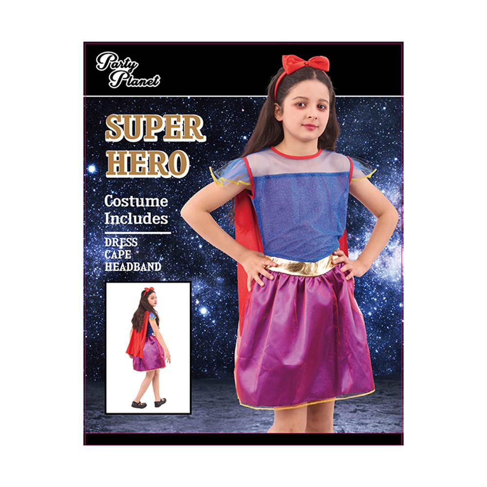 Girls Hero Kids Costume XXLarge (H: 152cm W: 64cm) image 0