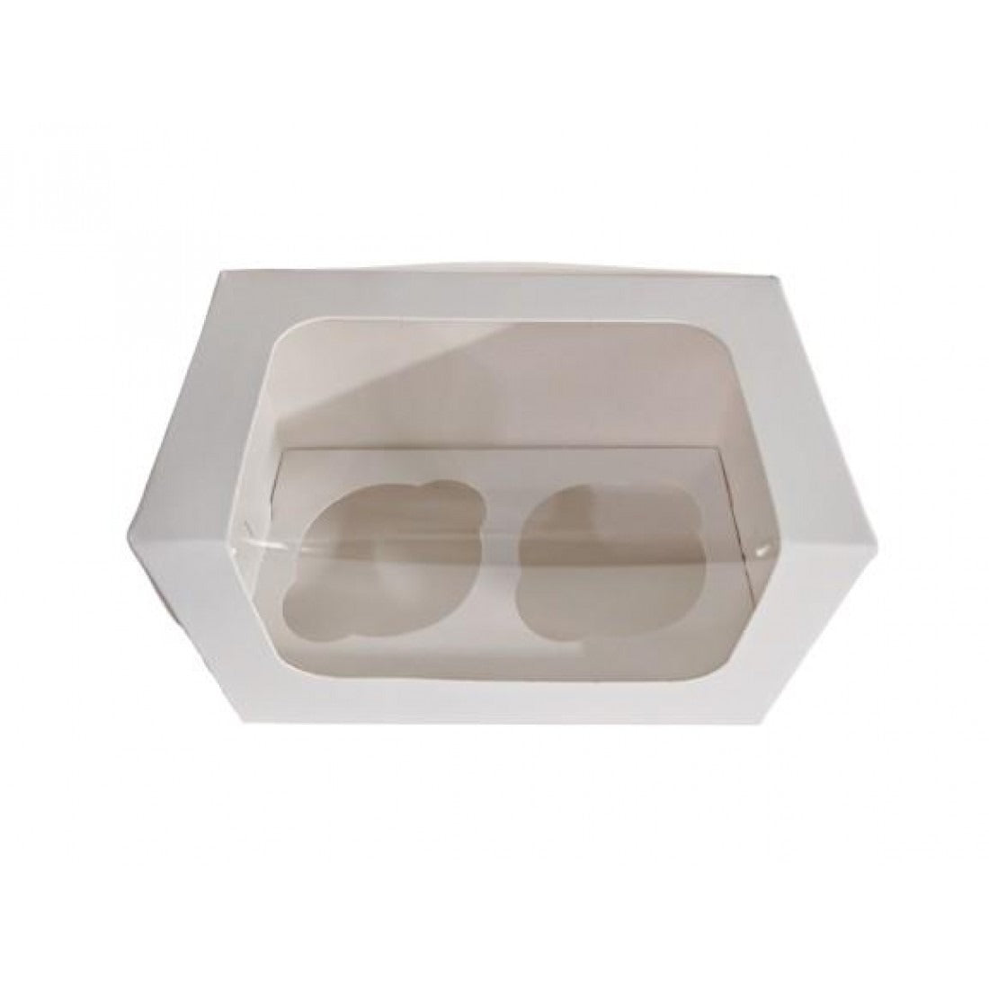 2 Hold White Cupcake Box (7x4x4in) (5 Pack) image 0