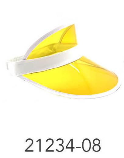 Perspex Visor White Rim - Yellow image 0