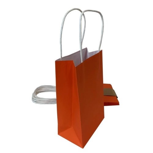 PAPER PARTYBAGS - ORANGE 5pk image 0