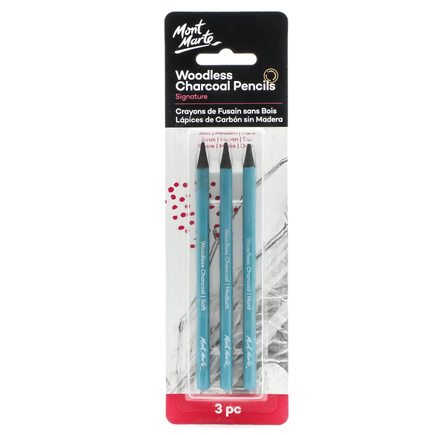 Woodless Charcoal Pencils 3pc image 0