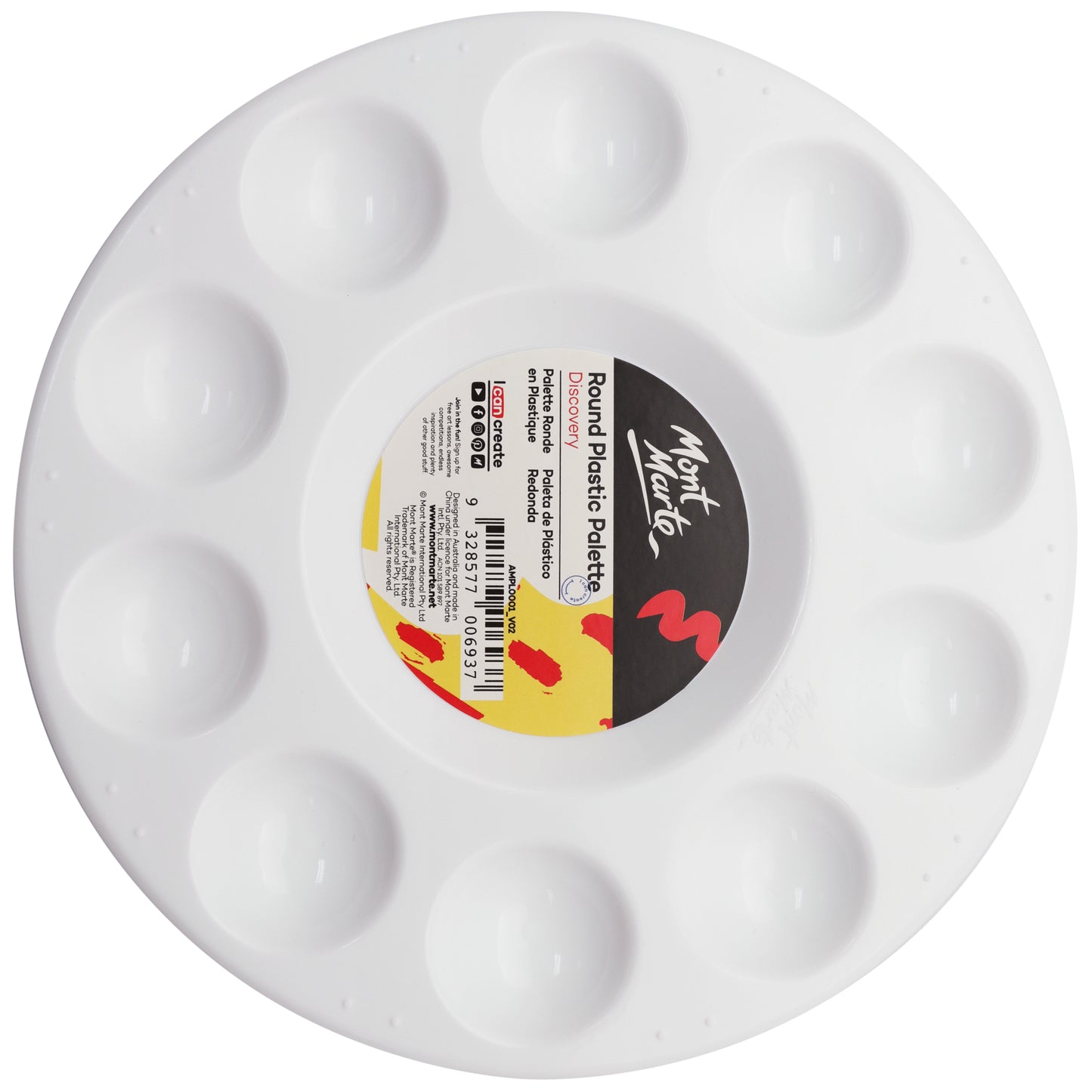 Round Plastic Palette 17cm image 0