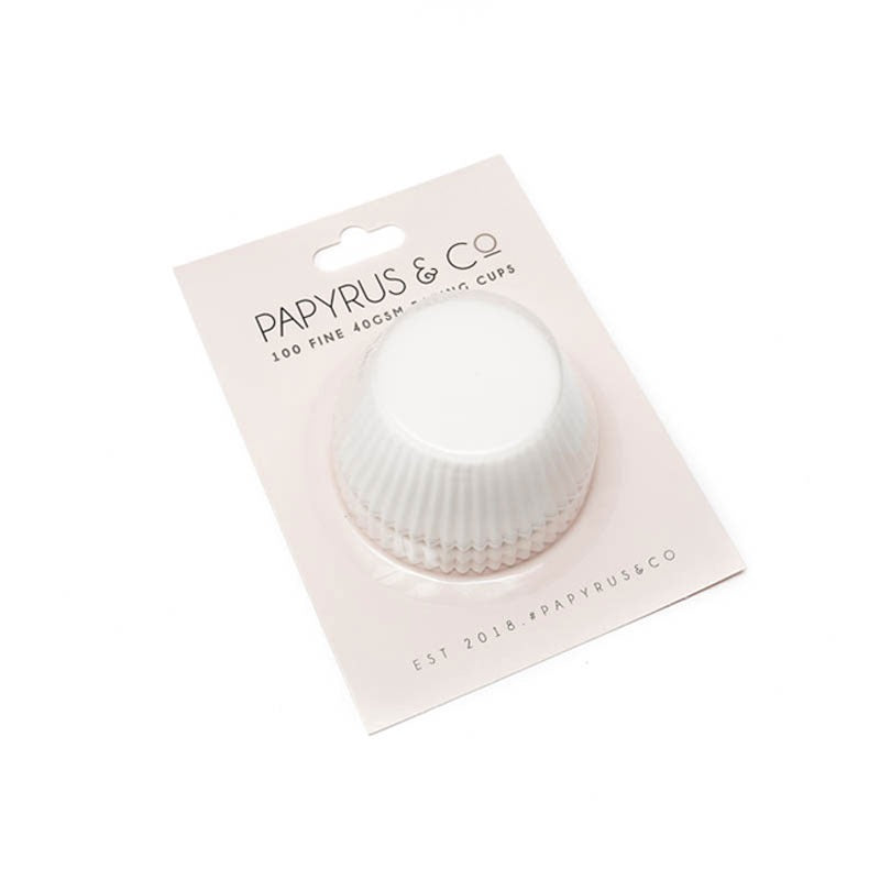Standard WHITE Greaseproof Baking Cups (100 pack) - 50mm Base image 0