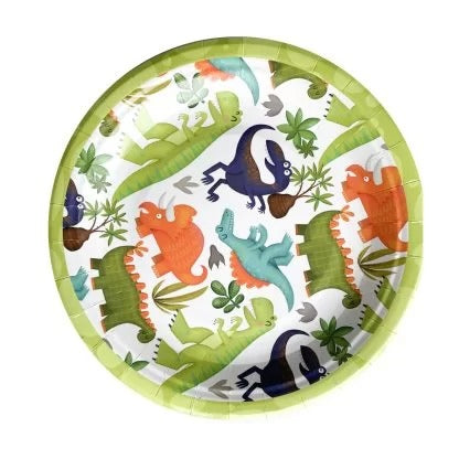 12 Dino Paper Plate 9" image 0