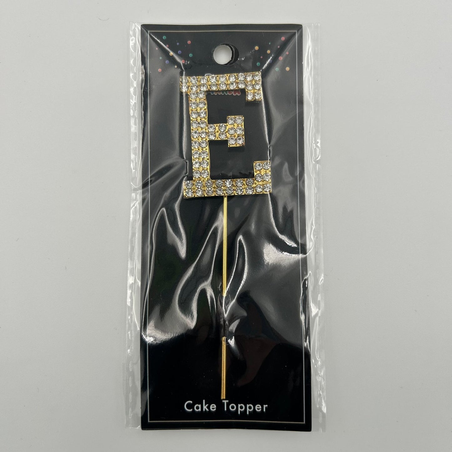 Gold Letter Cake Topper - E image 0