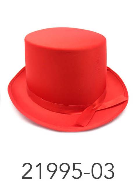 Satin Top Hat (Red) image 0