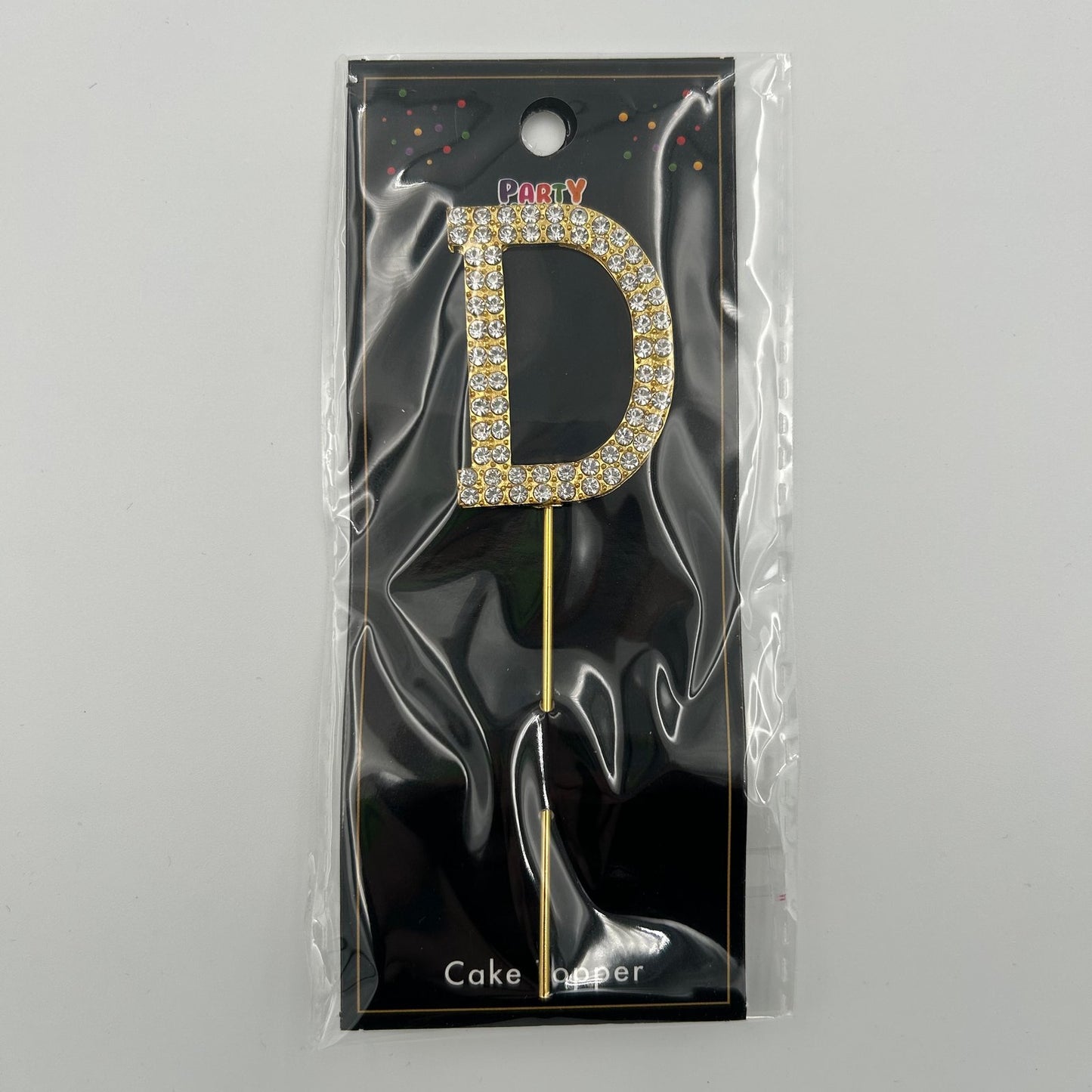 Gold Letter Cake Topper - D image 0