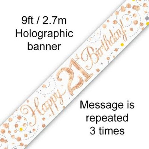 Sparkling Fizz Rose Gold Banner 2.7m #21 image 0