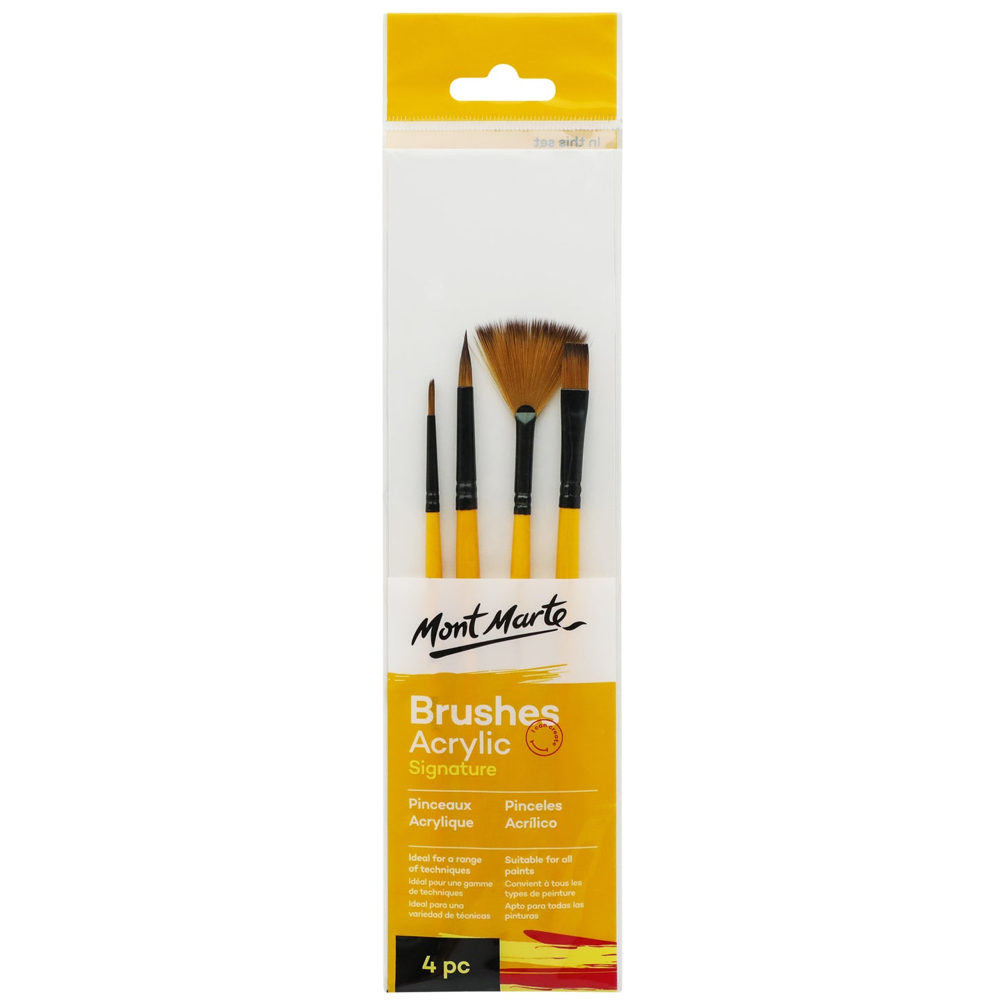 Gallery Series Brush Set Acrylic 4pc image 0