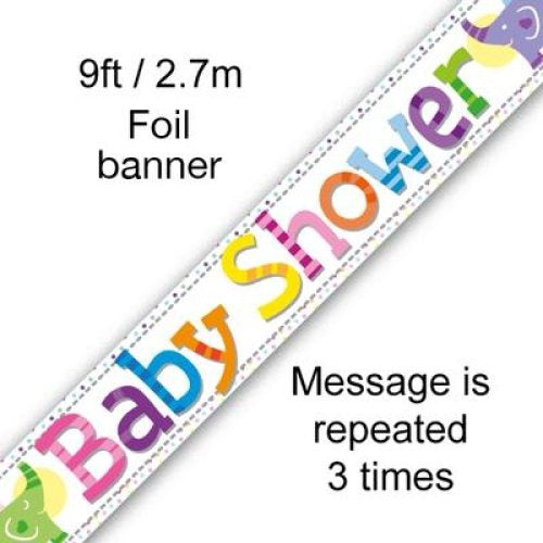 BANNER 2.7M BABY SHOWER ELEPHANTS image 0