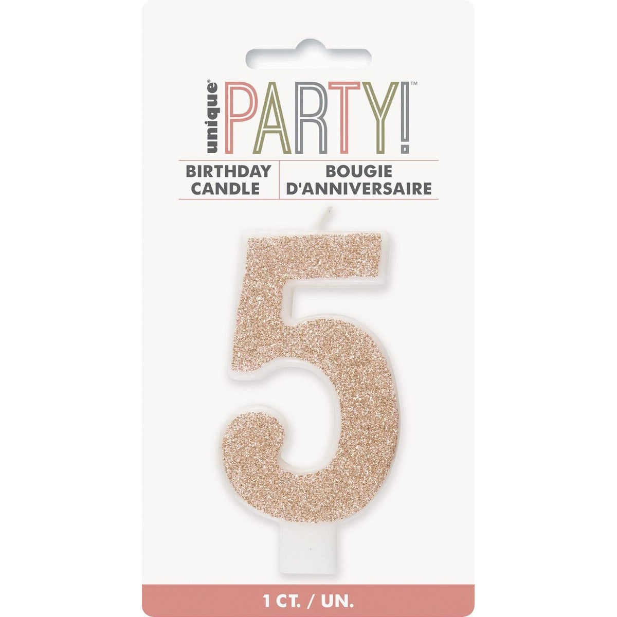 NUMERAL CANDLE 5 - ROSEGOLD image 0