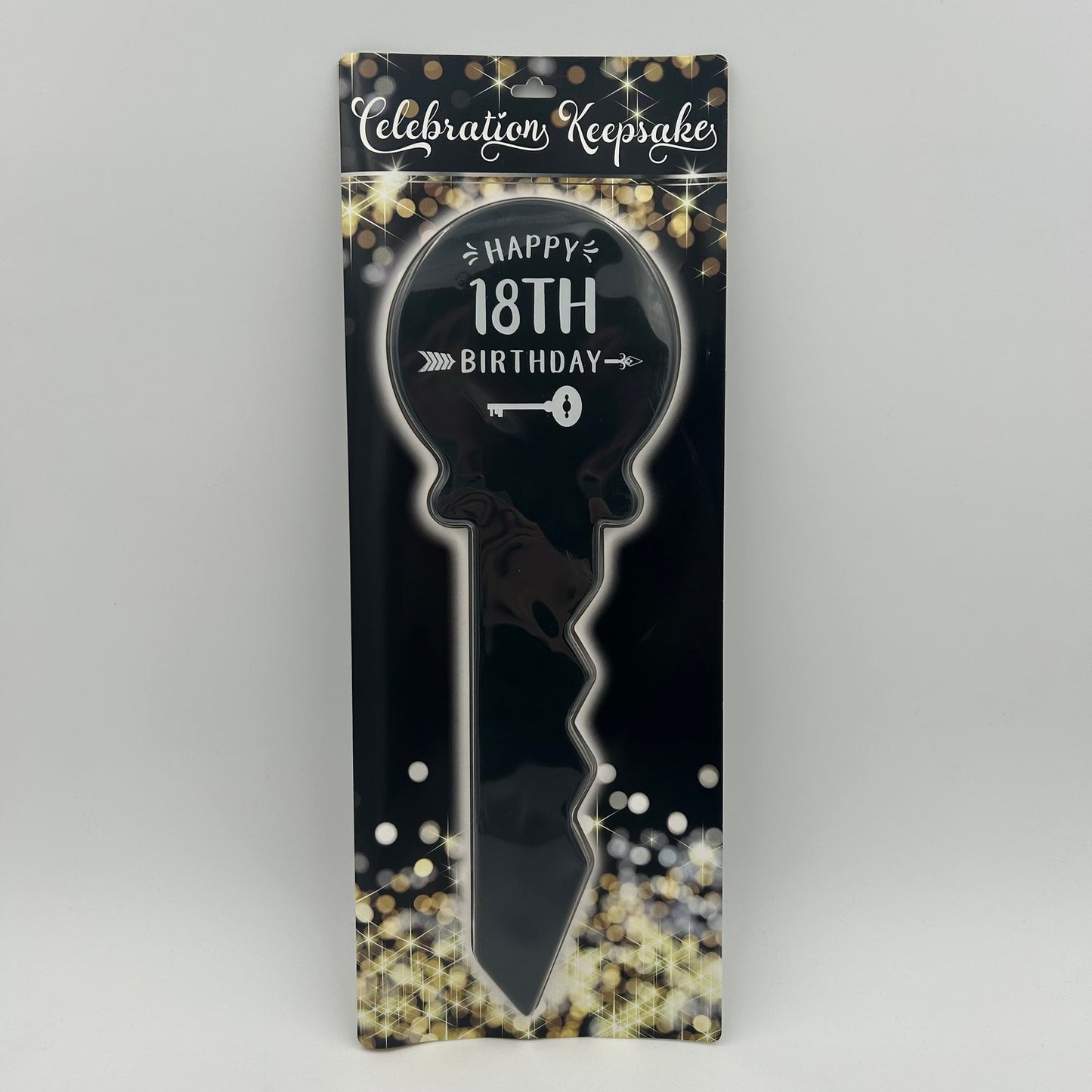 SMALL 18 BIRTHDAY KEY BLACK image 0