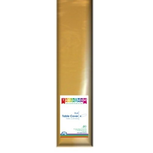 Gold Tablecover Roll Plastic 1.2m x 30m 1 Roll image 0