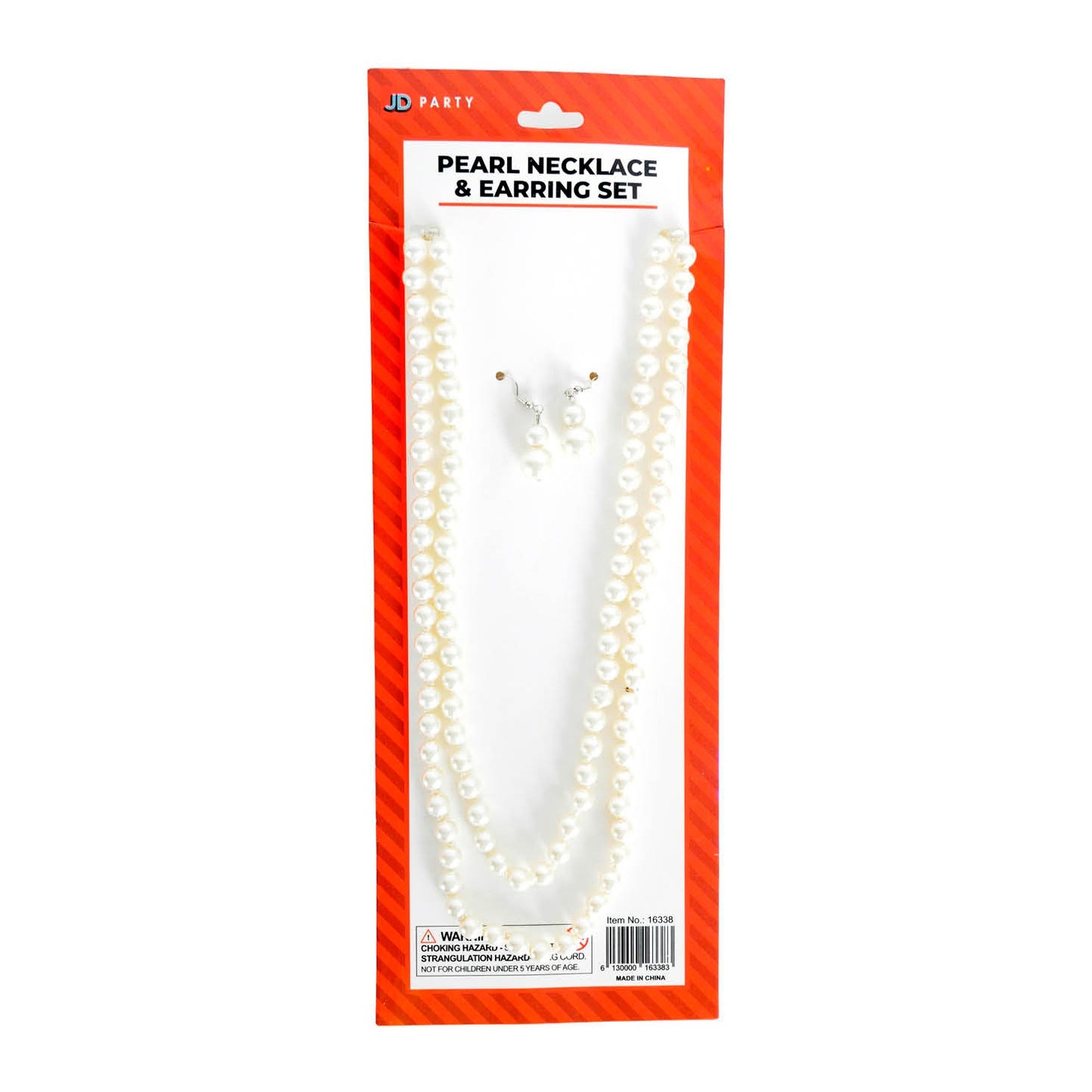1920s Pearl Necklace and Earrings Set – Flapper Glamour for Gatsby Parties image 0