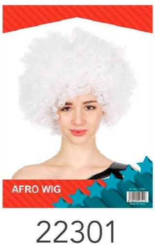 Afro Wig White image 0
