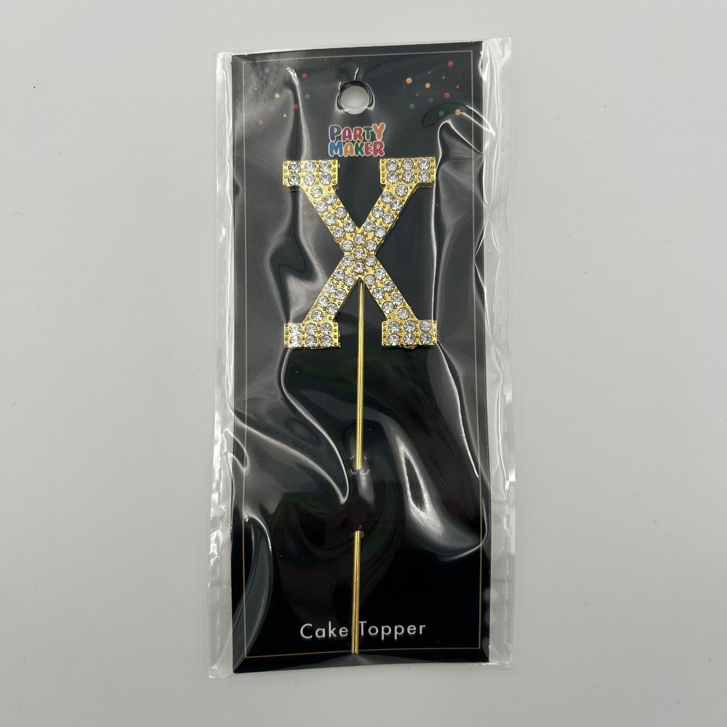 Gold Letter Cake Topper - X image 0