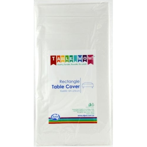 White Rectangle Tablecover (137cm x 274cm) image 0