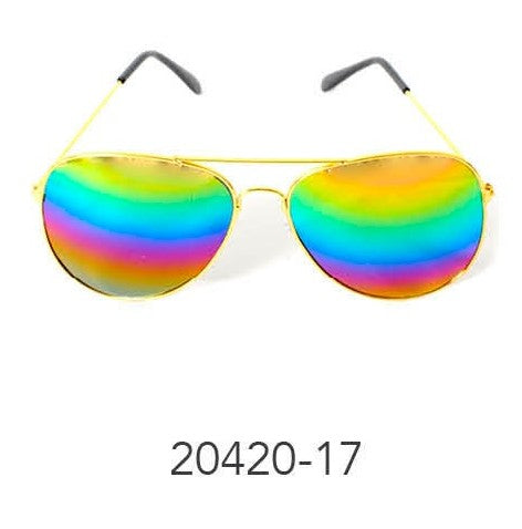 Party Glasses Aviator (Rainbow Mirror Lens) image 0