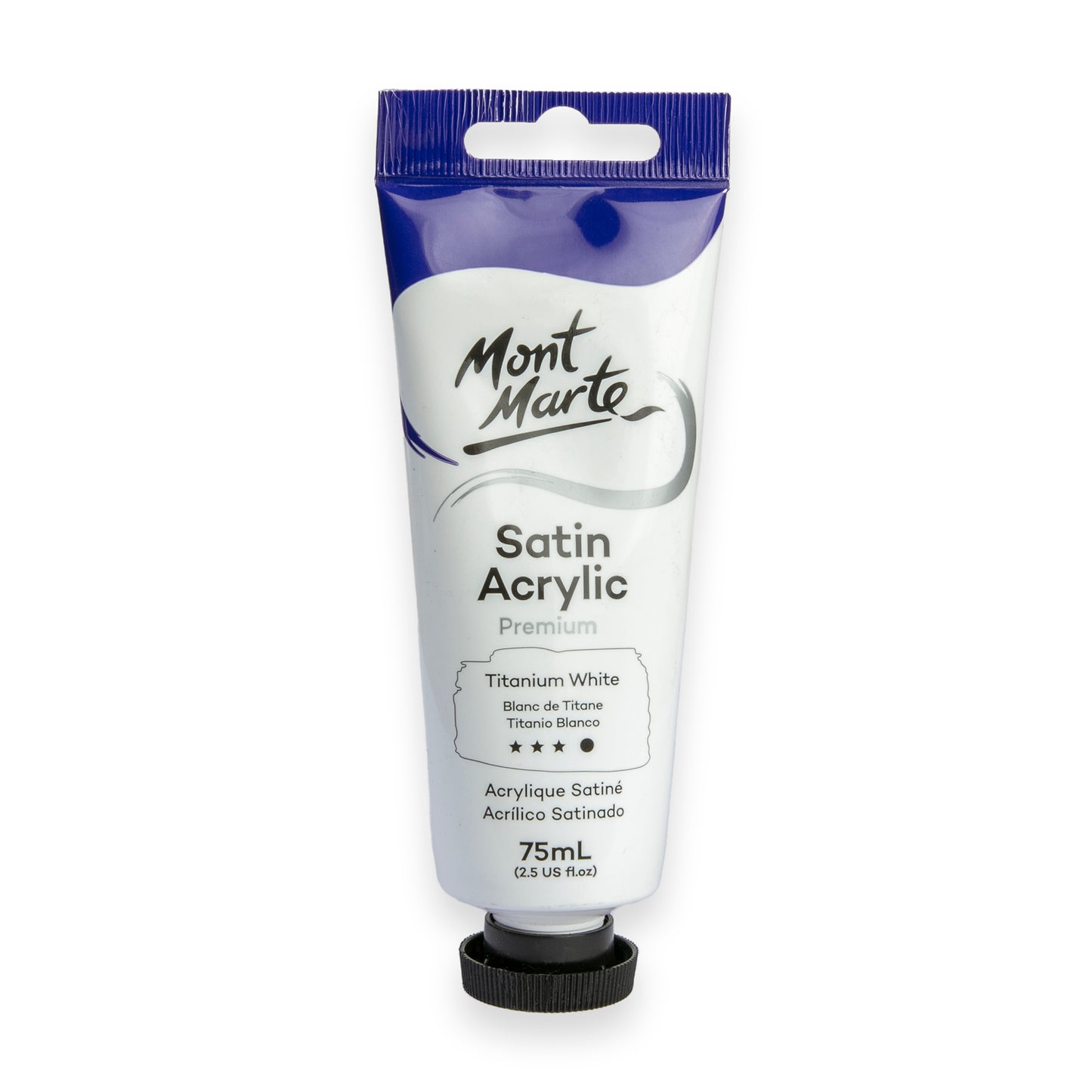 Satin Acrylic 75ml - Titanium White image 0