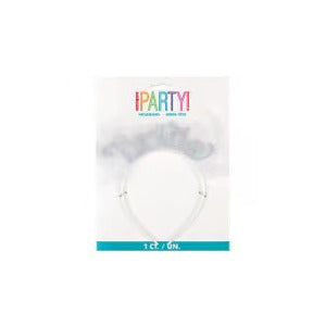 IRIDESCENT FOIL BRIDE HEADBAND WITH TULLE image 0