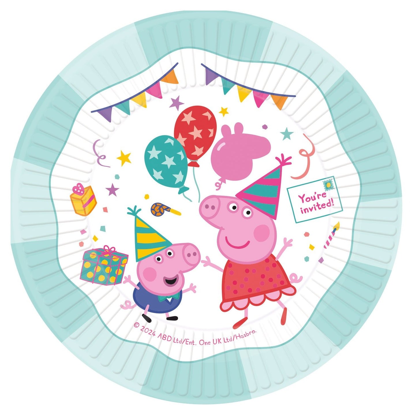 8 Peppa's Party 23cm Paper Plates image 0