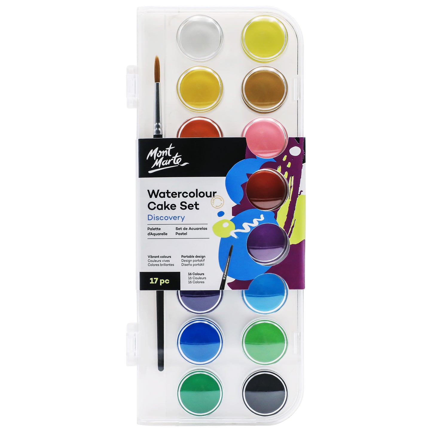 Watercolour Cake Set 17pc image 0
