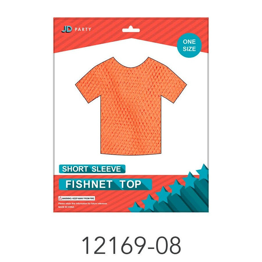 Fishnet Top (Short Sleeve) Orange image 0