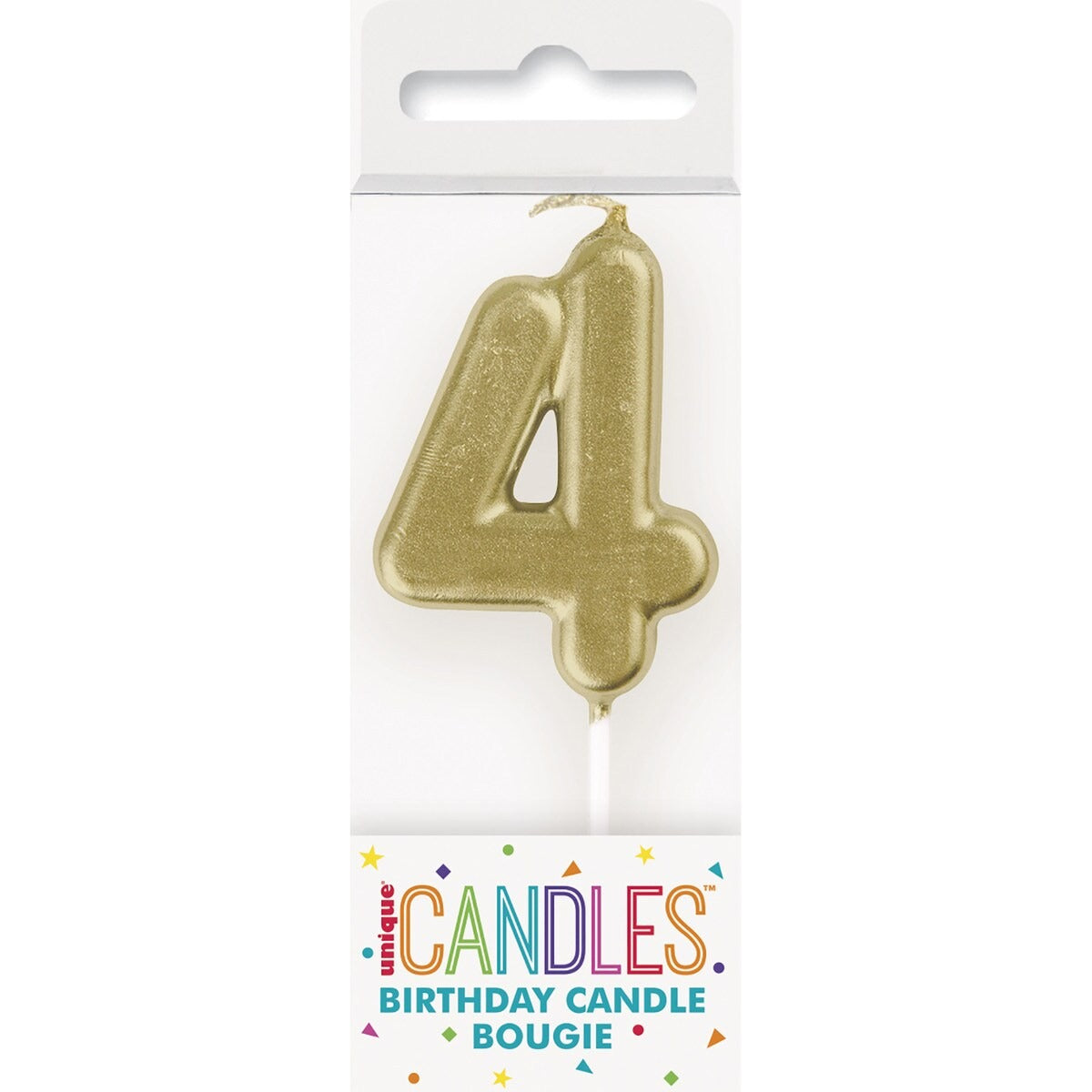 MINI GOLD NUMERAL CANDLE - 4 image 0