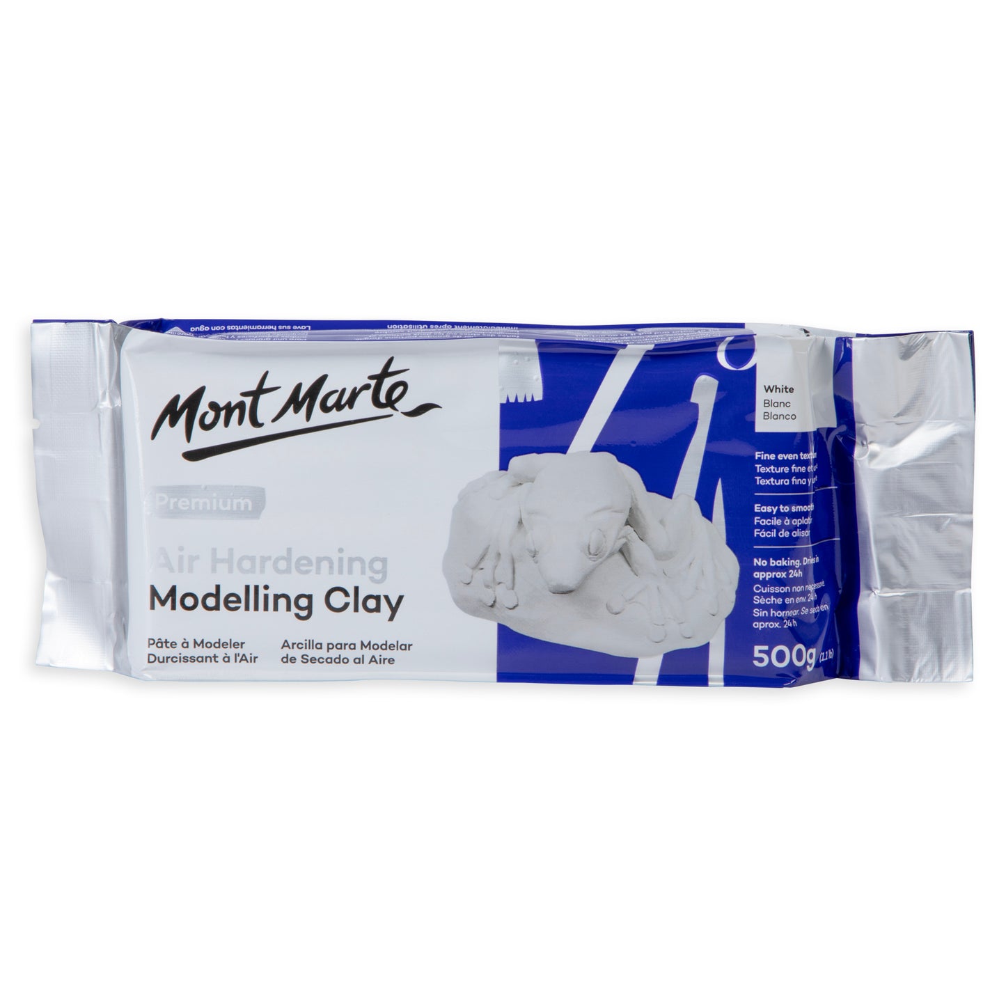 Air Hardening Modelling Clay 500g - White image 0
