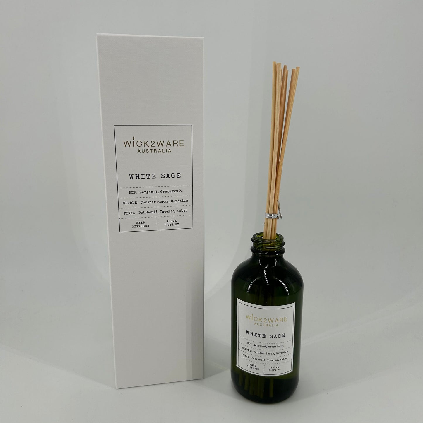 Green Diffuser 250ml - White Sage