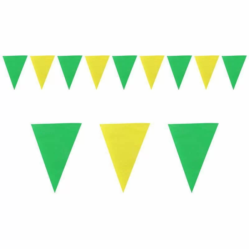 PENNANT BUNTING TRIANGLE FLAG BANNER - Green/Yellow