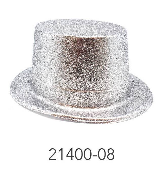 Glitter Top Hat (Silver) image 0