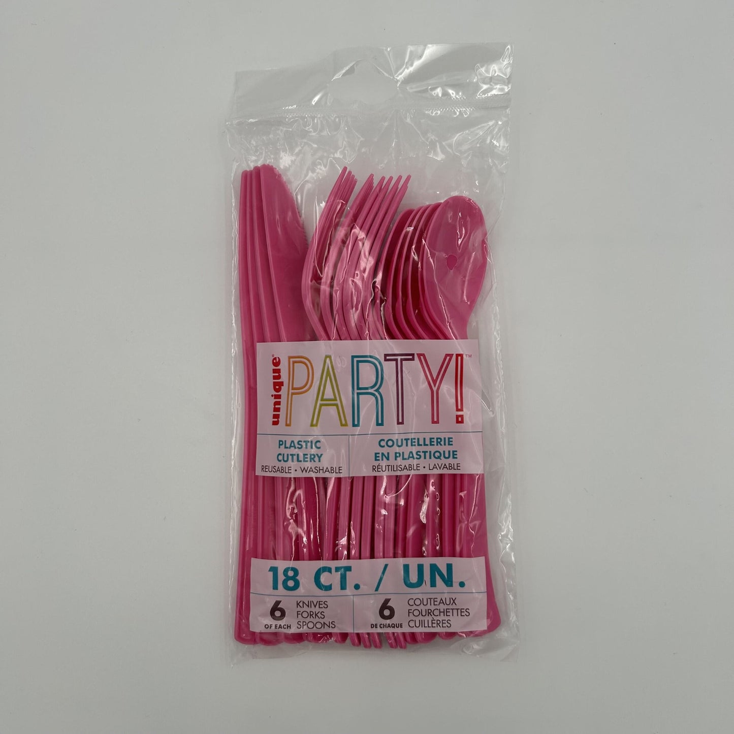 Magenta Plastic Assorted Cutlery Pack 18 image 0